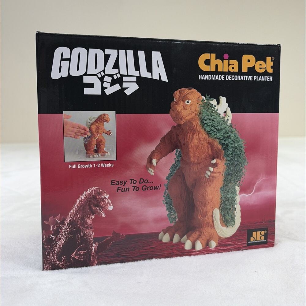 New in Box Chia Pet Godzilla Figurine Full Growth 1-2 Weeks Benefits Charity